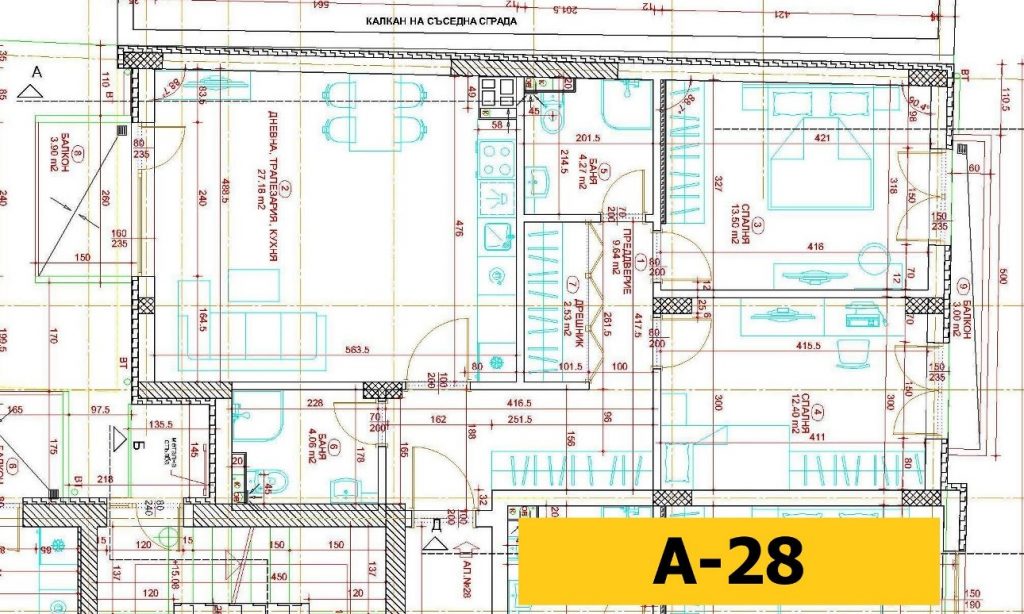 Инвеститор продава Апартаменти - Пиротска 93 - а28-размери