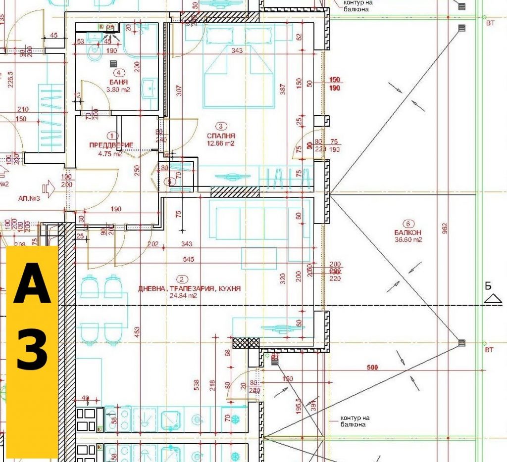 Инвеститор продава Апартаменти - Пиротска 93 - а3-размери